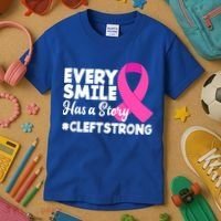 Every Smile Has A Story Cleft Lip And Palate Awareness Great Gift Kids T-Shirt thumb 3