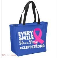 Every Smile Has A Story Cleft Lip And Palate Awareness Great Gift Tote Bag thumb 2