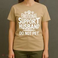 Emotional Support Husband Do Not Pet Funny Marriage Quote T-Shirt thumb 4