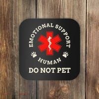 Emotional Support Husband Do Not Pet Coaster thumb 0
