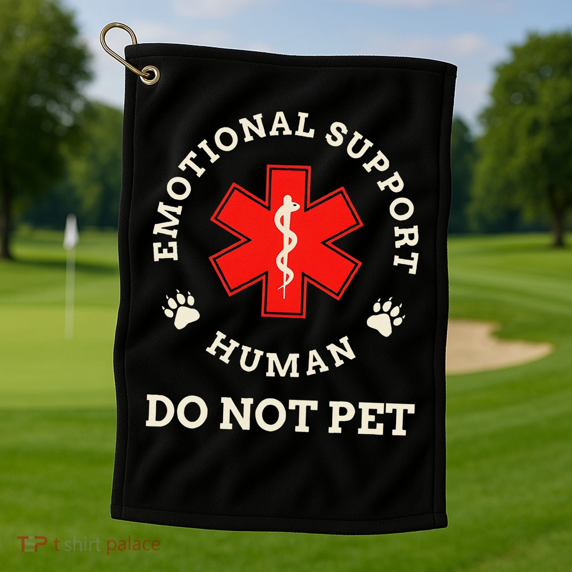 Emotional Support Husband Do Not Pet Golf Towel