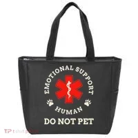 Emotional Support Husband Do Not Pet Tote Bag thumb 0