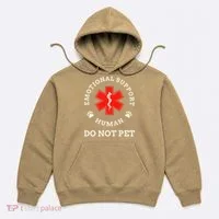 Emotional Support Husband Do Not Pet Hoodie thumb 0
