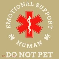 Emotional Support Husband Do Not Pet Long Sleeve Shirt thumb 2
