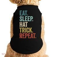 Eat Sleep Hat Trick Repeat Soccer Ice Hockey Gift Doggie Tank thumb 0