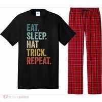 Eat Sleep Hat Trick Repeat Soccer Ice Hockey Gift Pajama Set thumb 0