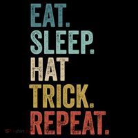 Eat Sleep Hat Trick Repeat Soccer Ice Hockey Gift Women's Hoodie thumb 2