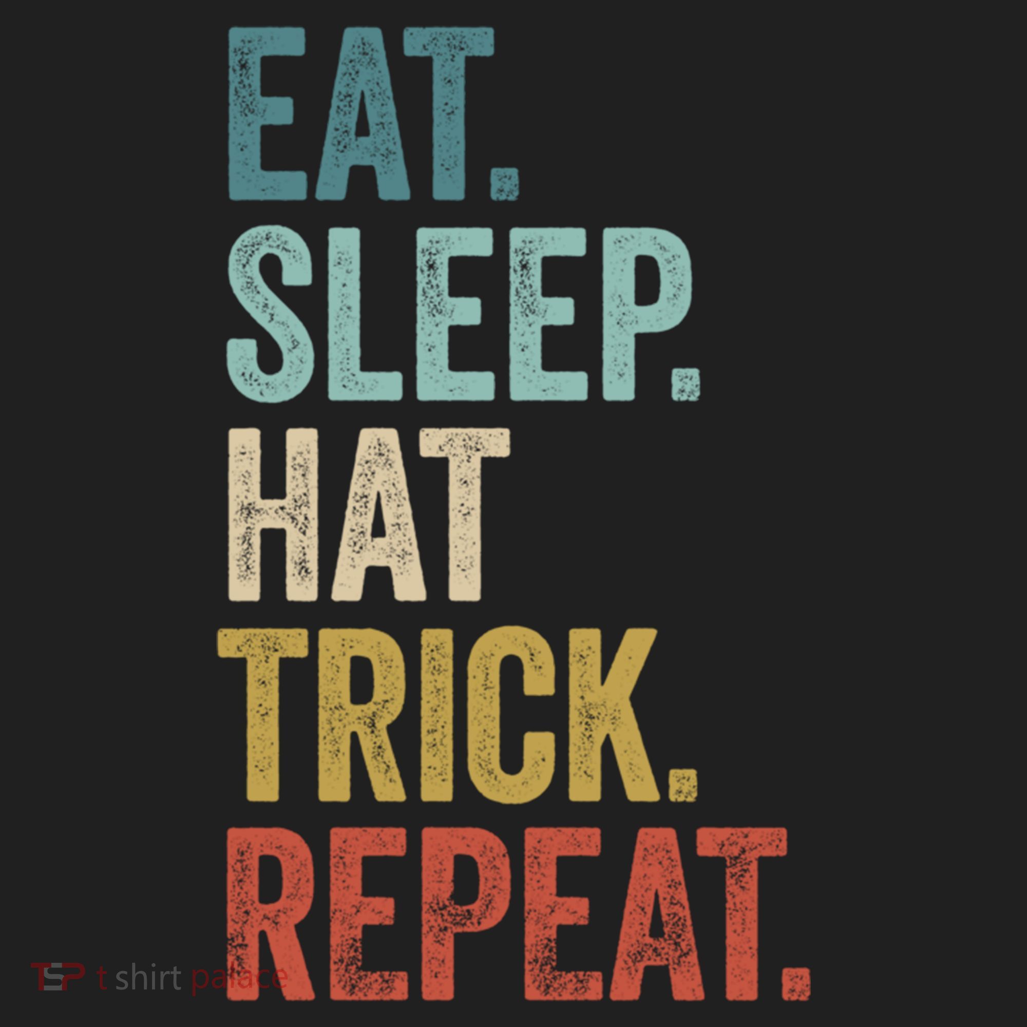 Eat Sleep Hat Trick Repeat Soccer Ice Hockey Gift Hat