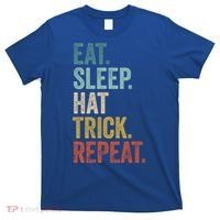 Eat Sleep Hat Trick Repeat Soccer Ice Hockey Gift T-Shirt thumb 0