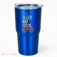 Eat Sleep Hat Trick Repeat Soccer Ice Hockey Gift Tumbler thumb 0