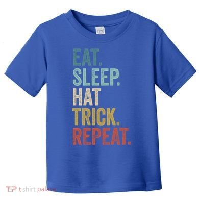 Eat Sleep Hat Trick Repeat Soccer Ice Hockey Gift Toddler T-Shirt