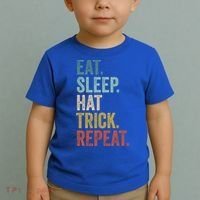 Eat Sleep Hat Trick Repeat Soccer Ice Hockey Gift Toddler T-Shirt thumb 2