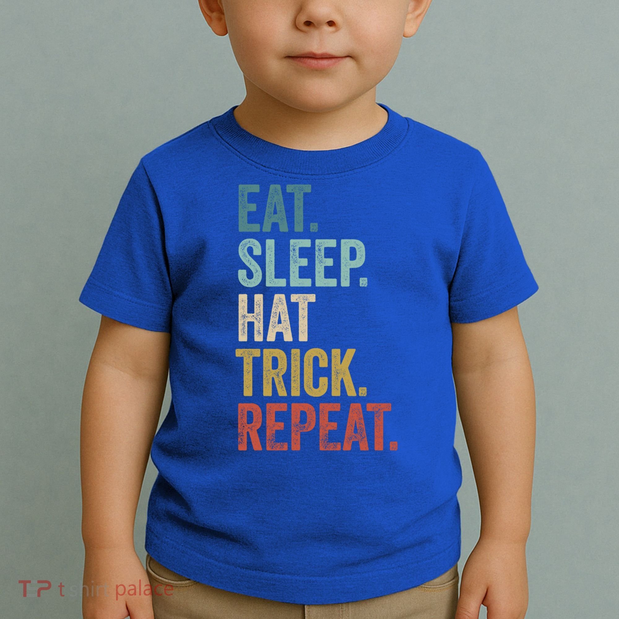 Eat Sleep Hat Trick Repeat Soccer Ice Hockey Gift Toddler T-Shirt