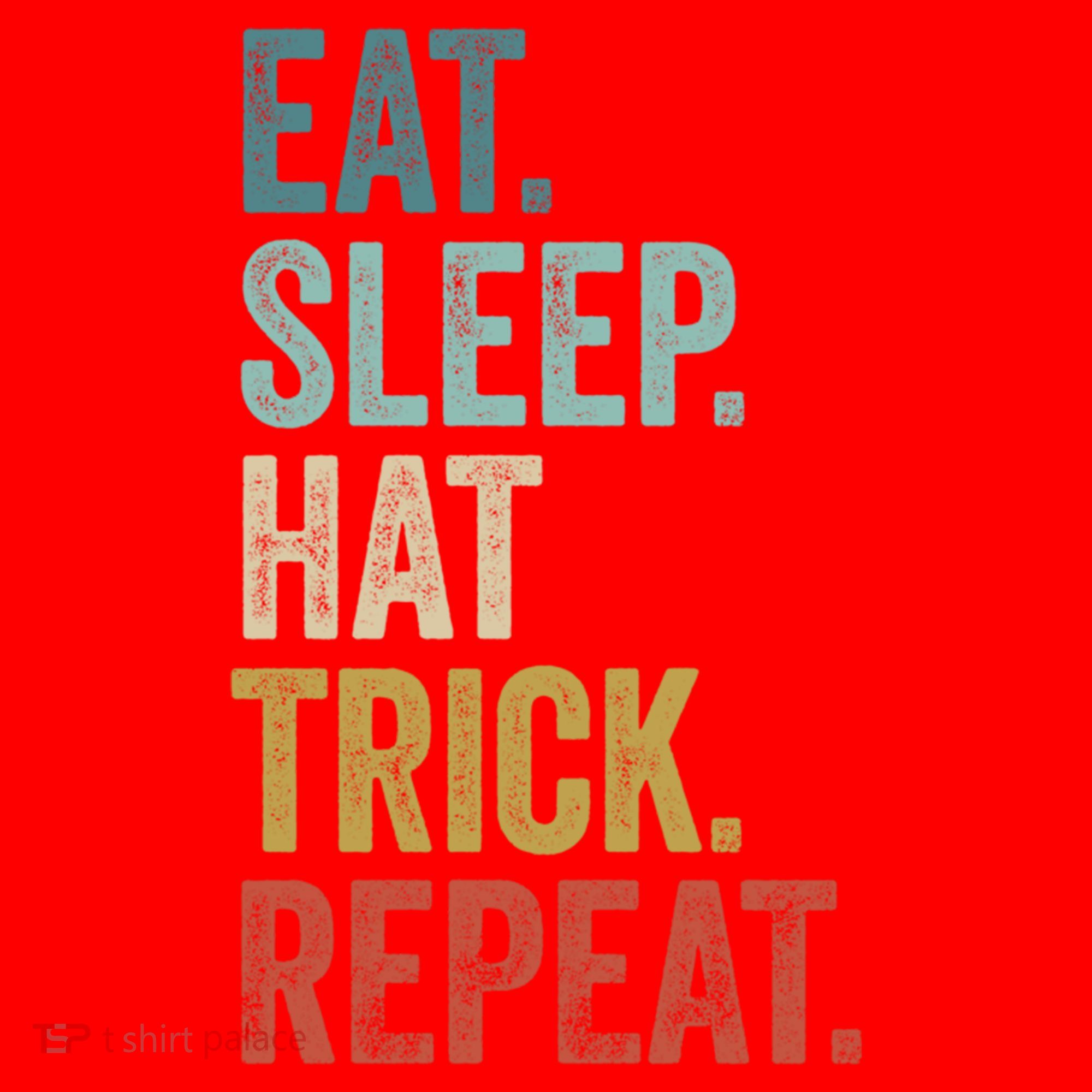 Eat Sleep Hat Trick Repeat Soccer Ice Hockey Gift Santa Hat