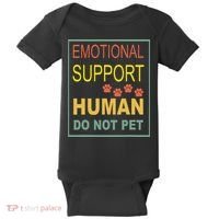 Emotional Support Human Pet Dog Owners Not Baby Bodysuit thumb 0