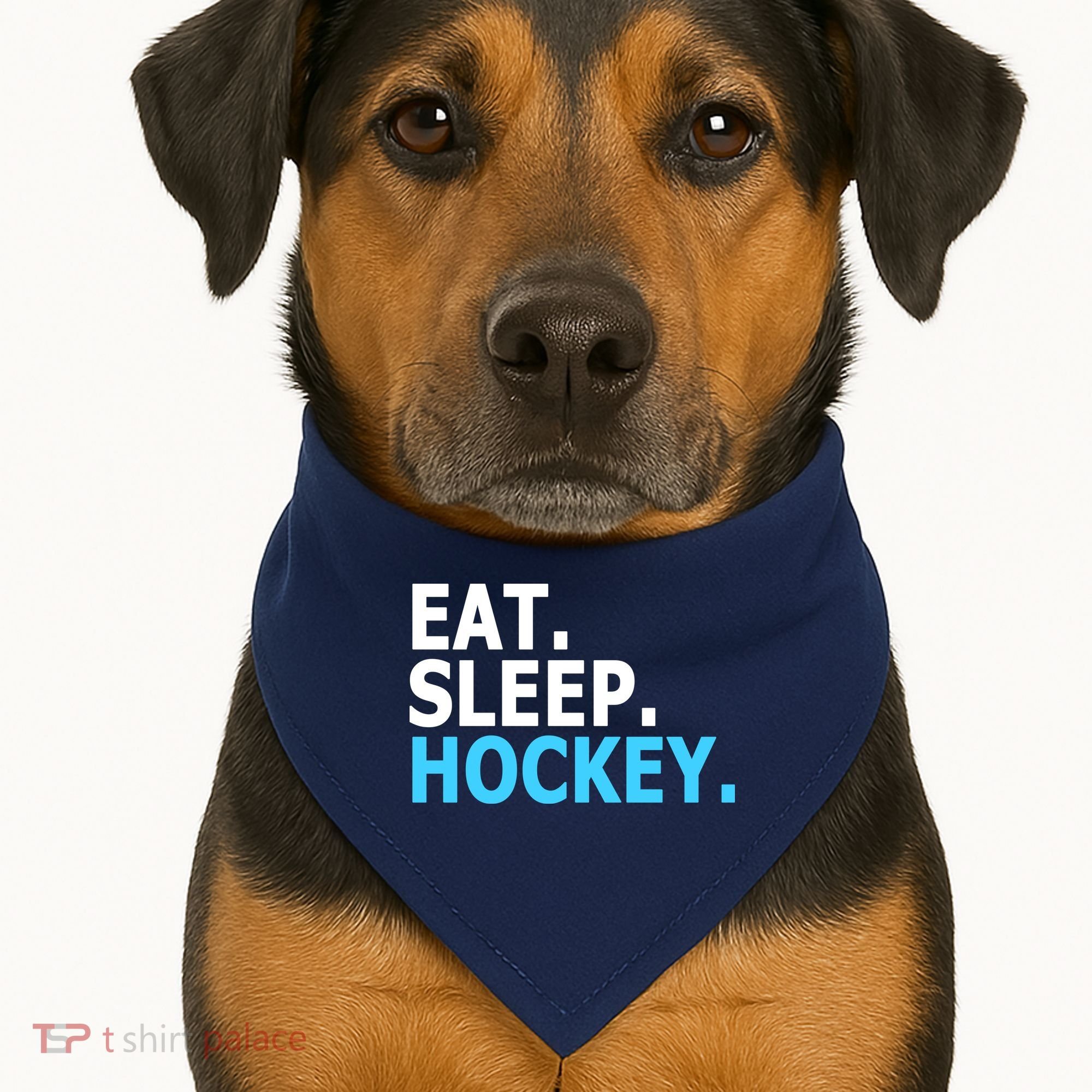 Eat. Sleep. Hockey. USA-Made Doggie Bandana
