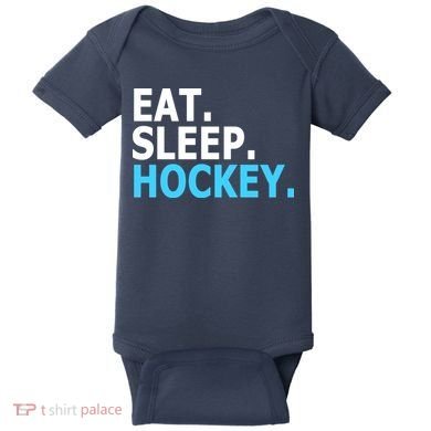 Eat. Sleep. Hockey. Baby Bodysuit