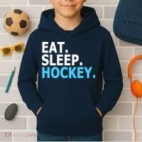 Eat. Sleep. Hockey. Kids Hoodie thumb 2
