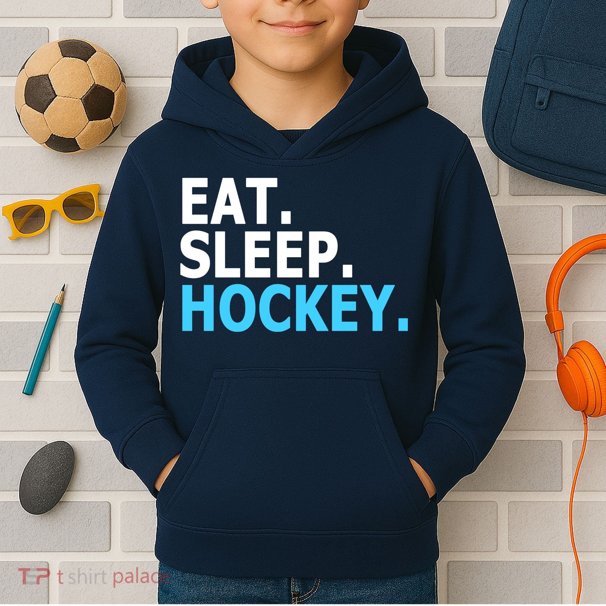 Eat. Sleep. Hockey. Kids Hoodie