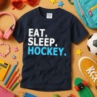 Eat. Sleep. Hockey. Kids T-Shirt thumb 3