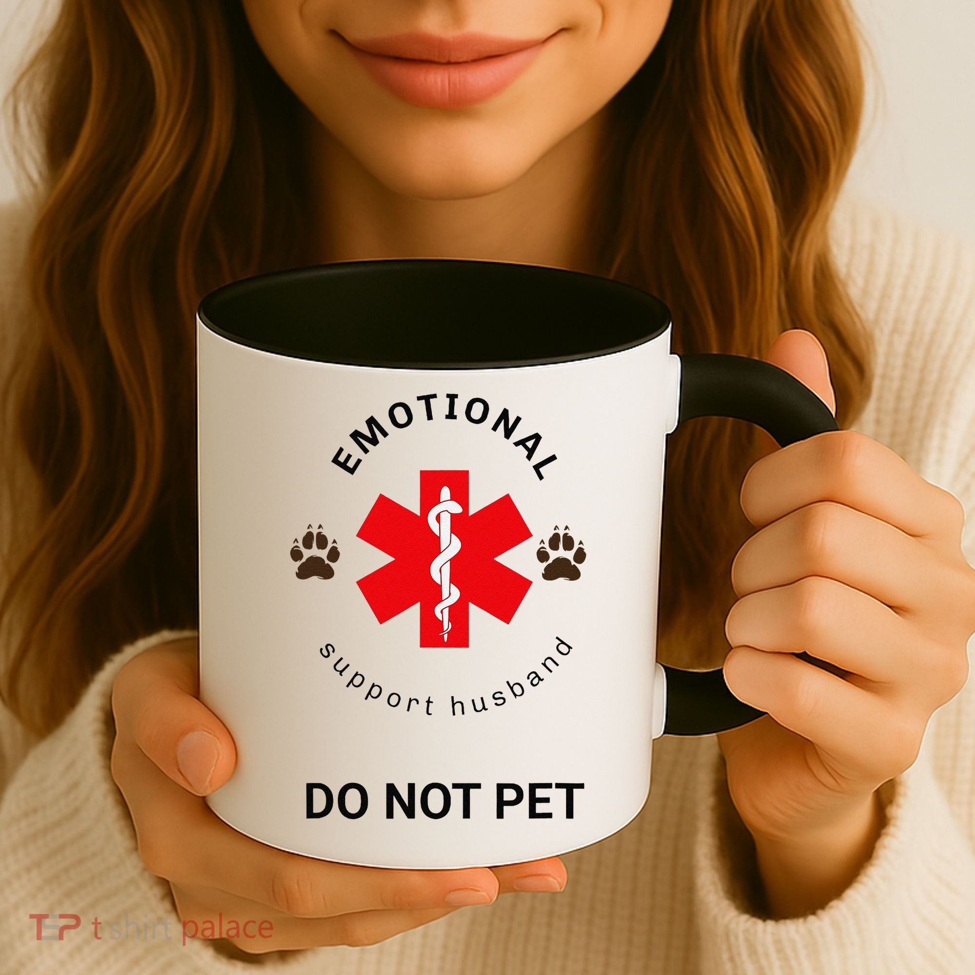 Emotional Support Husband Do Not Pet Coffee Mug