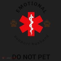 Emotional Support Husband Do Not Pet Golf Towel thumb 3