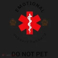 Emotional Support Husband Do Not Pet Golf Towel thumb 3