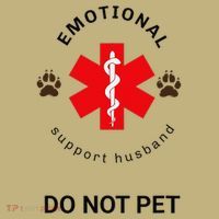 Emotional Support Husband Do Not Pet Sweatshirt thumb 2