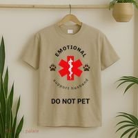 Emotional Support Husband Do Not Pet T-Shirt thumb 2