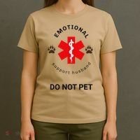Emotional Support Husband Do Not Pet T-Shirt thumb 4