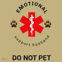 Emotional Support Husband Do Not Pet Mousepad thumb 1