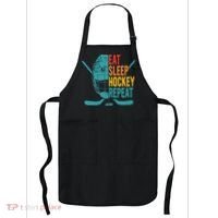 Eat Sleep Hockey Repeat Hockey Ice Hockey Apron thumb 0