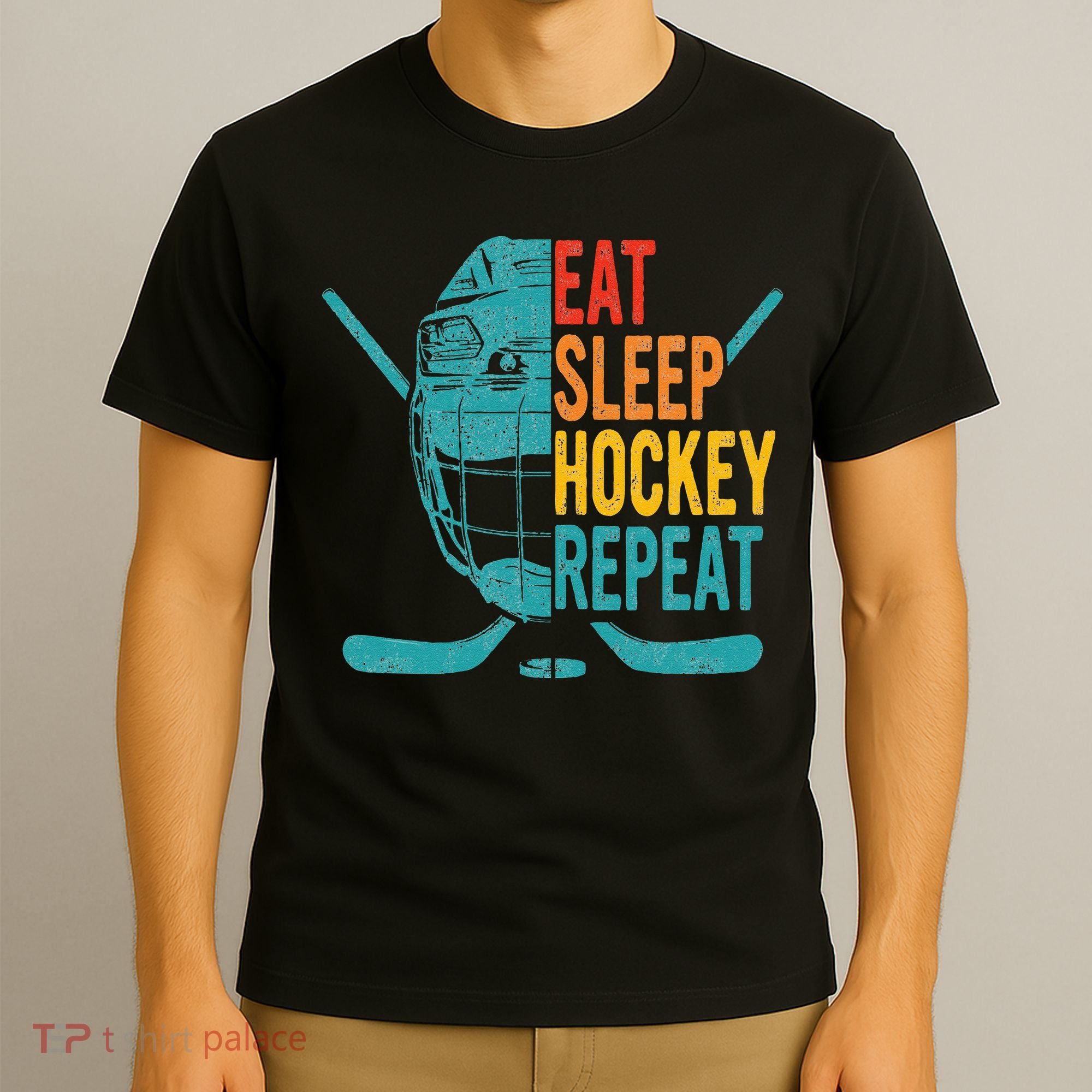Eat Sleep Hockey Repeat Hockey Ice Hockey T-Shirt