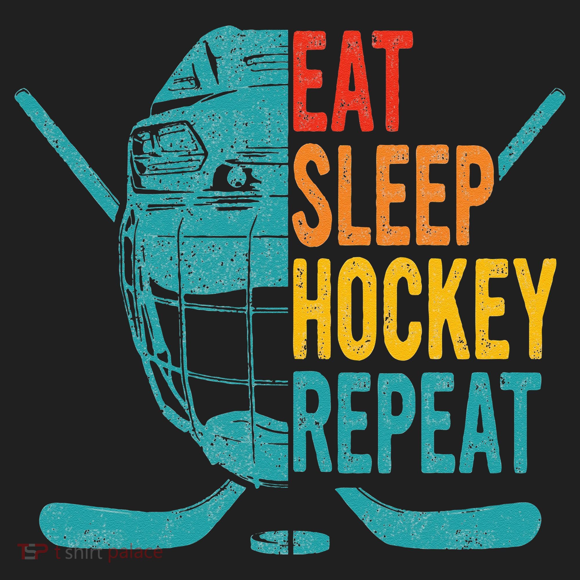 Eat Sleep Hockey Repeat Hockey Ice Hockey Beanie