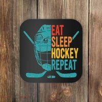 Eat Sleep Hockey Repeat Hockey Ice Hockey Coaster thumb 0