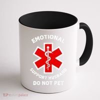 Emotional Support Husband Do Not Pet Coffee Mug thumb 1