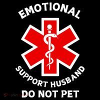 Emotional Support Husband Do Not Pet Ornament thumb 1