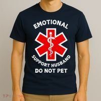 Emotional Support Husband Do Not Pet T-Shirt thumb 3
