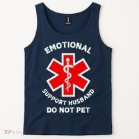 Emotional Support Husband Do Not Pet Tank Top thumb 2