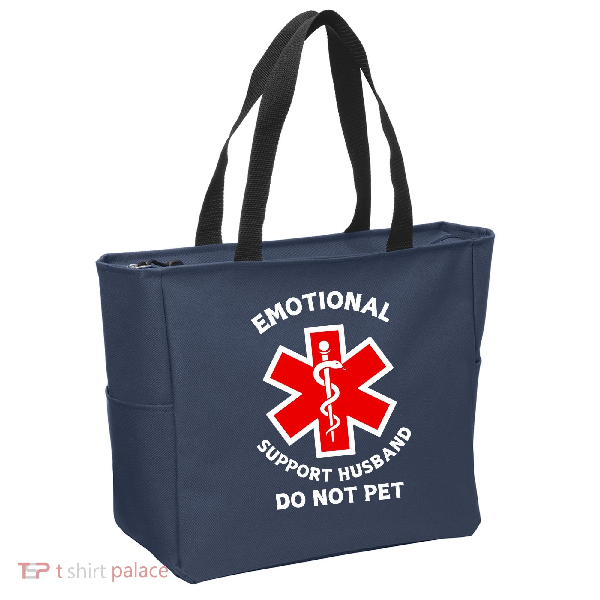 Emotional Support Husband Do Not Pet Tote Bag
