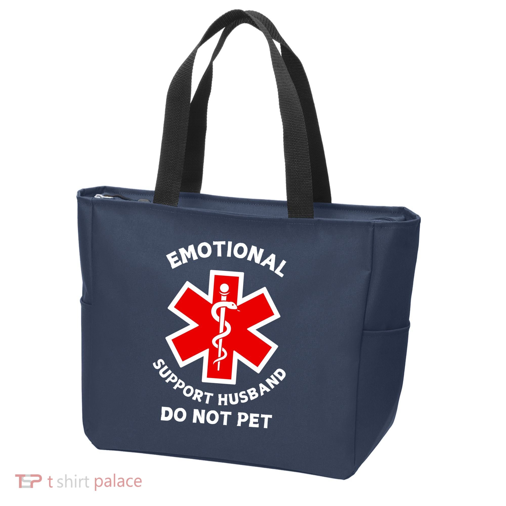 Emotional Support Husband Do Not Pet Tote Bag