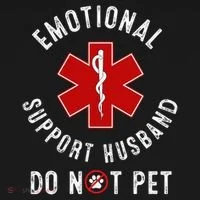 Emotional Support Husband Do Not Pet Bucket Hat thumb 4