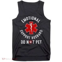 Emotional Support Husband Do Not Pet Tank Top thumb 0