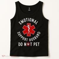 Emotional Support Husband Do Not Pet Tank Top thumb 2