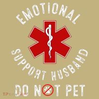 Emotional Support Husband Do Not Pet Hoodie thumb 7