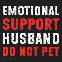 Emotional Support Husband Do Not Pet Funny Dad Husband Papa Beanie thumb 2
