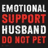 Emotional Support Husband Do Not Pet Funny Dad Husband Papa Coaster thumb 2