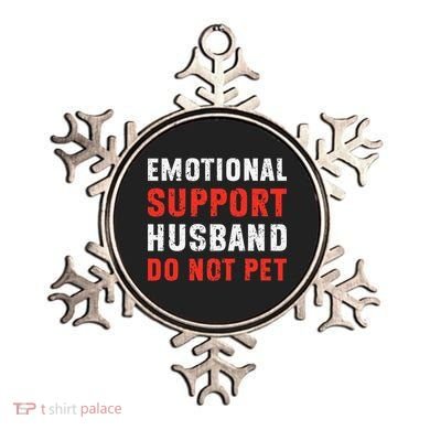 Emotional Support Husband Do Not Pet Funny Dad Husband Papa Ornament