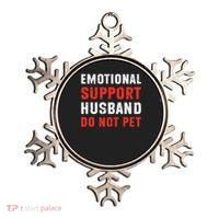 Emotional Support Husband Do Not Pet Funny Dad Husband Papa Ornament thumb 0