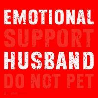 Emotional Support Husband Do Not Pet Funny Dad Husband Papa Santa Hat thumb 1